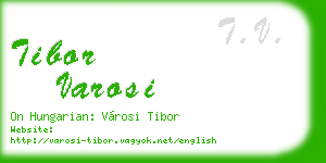 tibor varosi business card